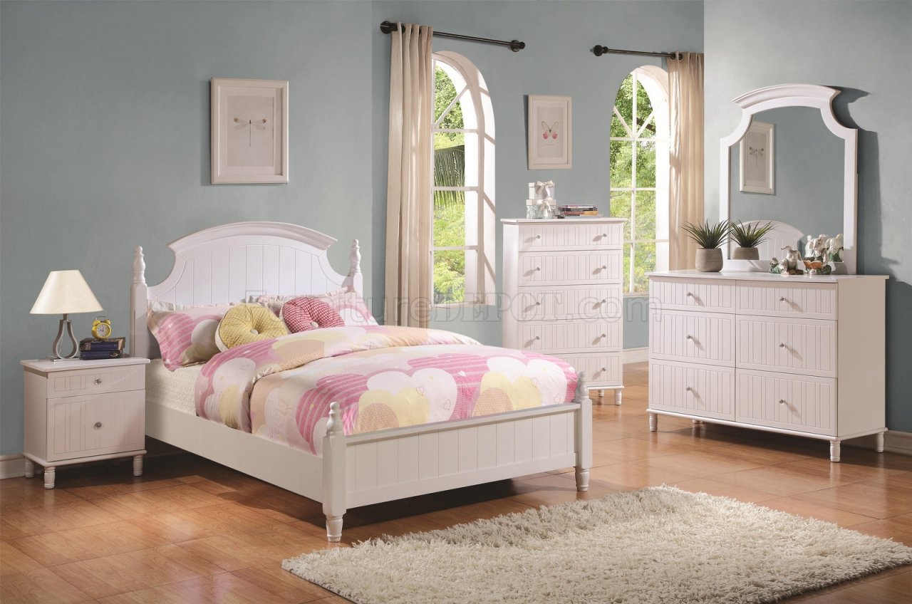 Bethany 400681 Kids Bedroom in White by Coaster w/Options - Click Image to Close