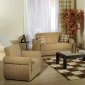 Mustard Fabric Contemporary Living Room Sleeper Sofa w/Storage