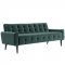 Delve Sofa in Green Velvet Fabric by Modway