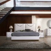Lucera Bedroom by J&M in White w/Optional Casegoods