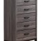 Laura Bedroom Set 5Pc in Gray by Global w/Case & Options