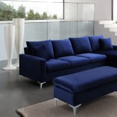 LCL-021 Sectional Sofa in Navy Blue Velvet