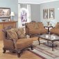 Classic Colored Traditional Living Room w/Carved Wood Frame