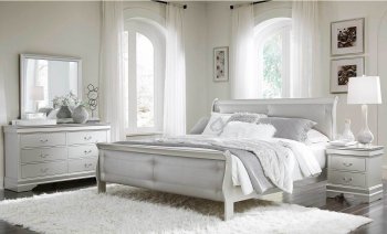 Marley 5Pc Bedroom Set in Silver by Global w/Options [GFBS-Marley-Silver]