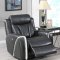 U1800 Power Motion Sofa in Grey Leather Gel by Global w/Options