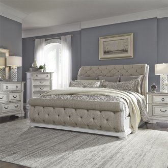 Abbey Park 5Pc Bed Set 520-BR-QUSL in Antique White by Liberty