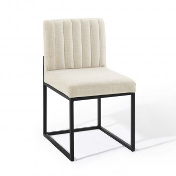 Carriage Dining Chair 3807 Set of 2 in Beige Fabric by Modway [MWDC-3807 Carriage Beige]