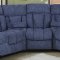 Blue or Beige Fabric Modern 5Pc Reclining Sectional Sofa