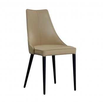 Milano Dining Chair Set of 2 in Tan Leather by J&M [JMDC-Milano Tan]