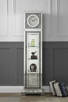 Noralie Grandfather Clock AC00354 in Mirror w/LED by Acme