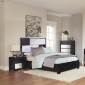 Havering 400871 Youth Bedroom 4Pc Set in Black w/Options