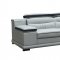 908 Sectional Sofa in Light Gray Leather by ESF w/Options