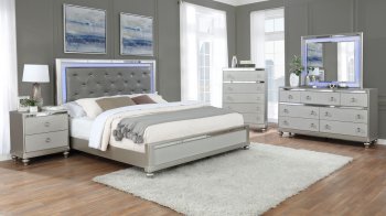 4188A Bedroom Set 5Pc in Silver by Lifestyle w/Options [SFLLBS-4188A Silver]