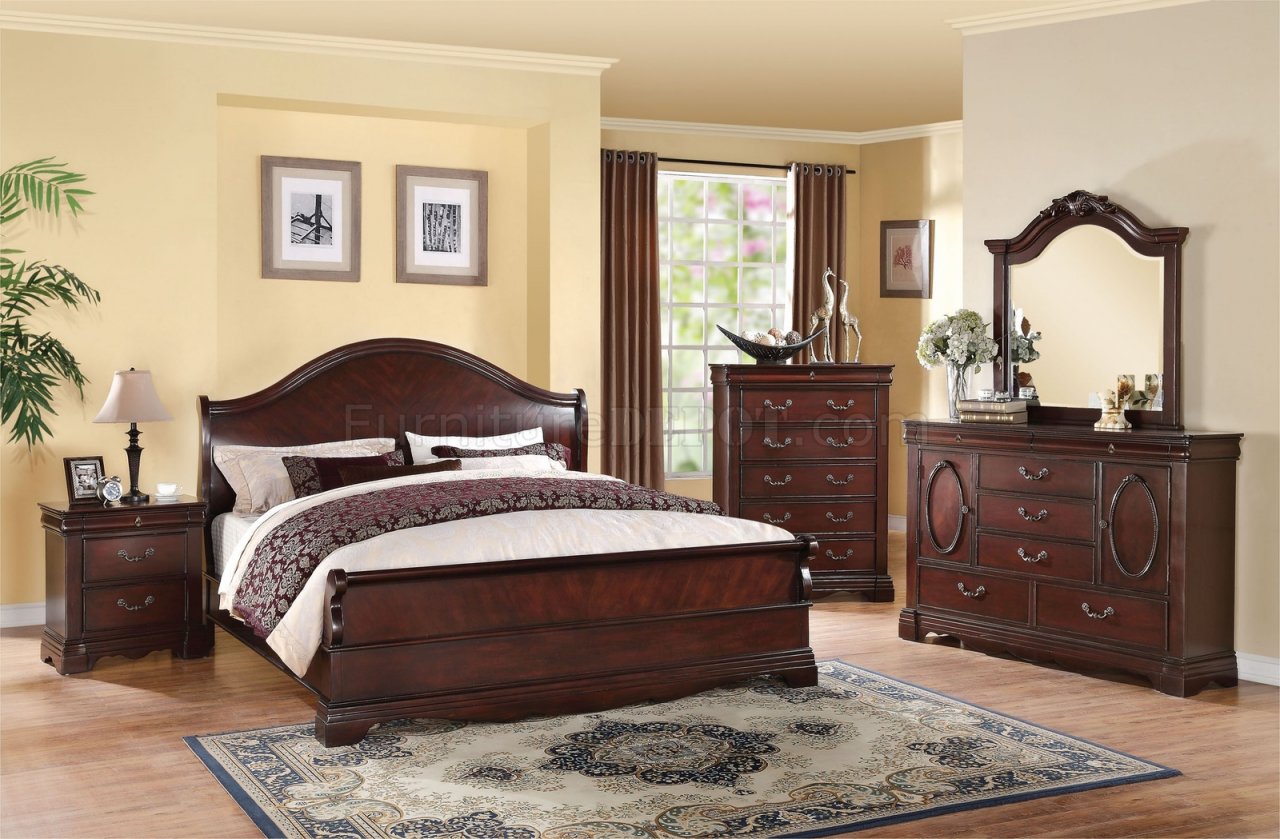 Beverly Bedroom in Dark Cherry by Acme w/Options