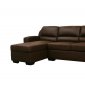 Brown Faux Leather Convertible Sofa Bed Sectional