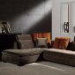 Light Brown Fabric Stylish Modern Sectional Sofa