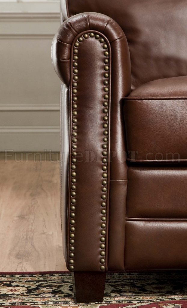 Cocoa Brown Top Grain Italian Leather, Abbyson Living Breckinridge Top Grain Leather Power Reclining Sofa
