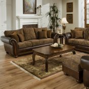 8104 Sofa in Brown Zypher Vintage Fabric by Simmons w/Options