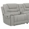 Garnet Power Recliner Sectional 609470 in Light Grey by Coaster