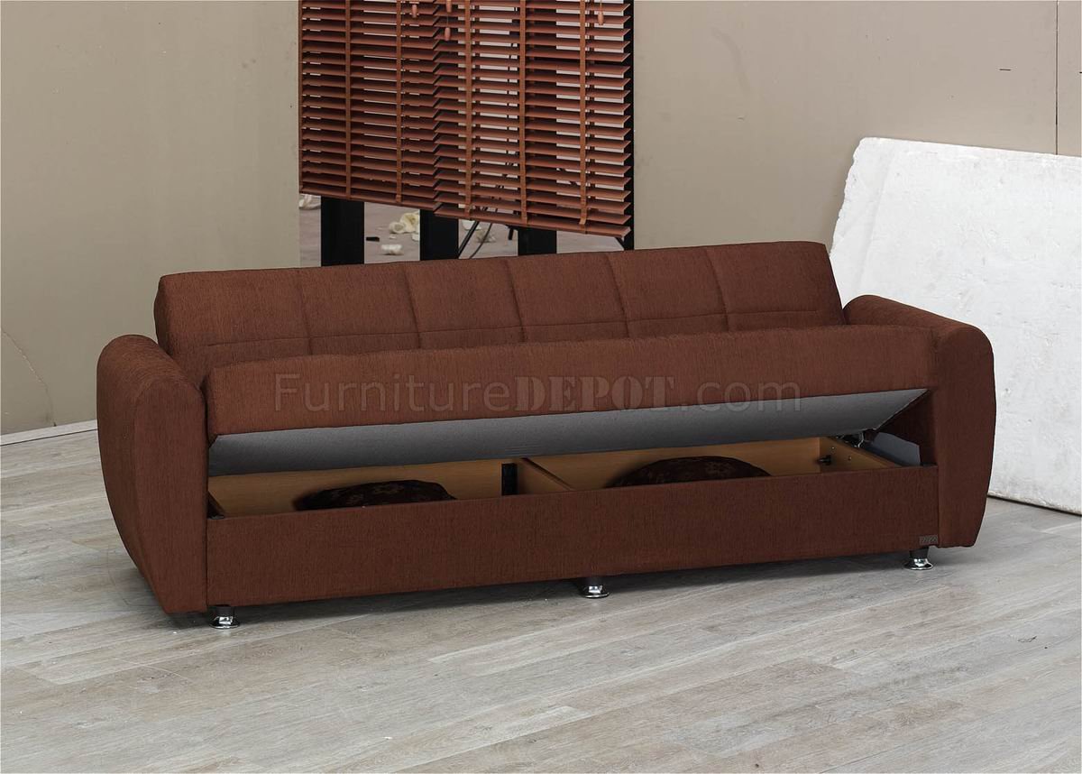 modern convertible sofa bed with storage
