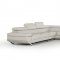 Quebec Sectional Sofa 8488A in Light Grey Eco-Leather by VIG