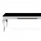 T858 Coffee Table & 2 End Tables Set by Global in Chrome & Black