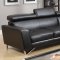 U9836 Sectional Sofa in Black Leatherette by Global