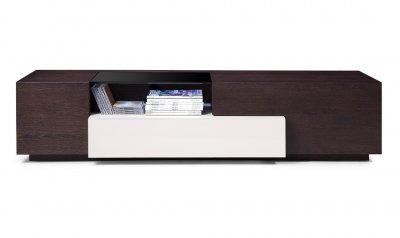TV015 TV Stand in Brown Oak/Grey Lacquer by J&M Furniture