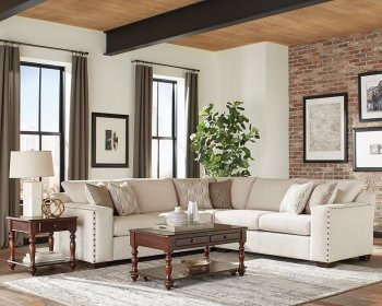 Aria Sectional Sofa 508610 in Oatmeal Chenille Fabric by Coaster [CRSS-508610-Aria]