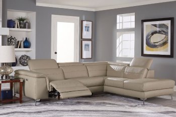 Cinque Power Recliner Sectional Sofa 8256 in Taupe by Homeleganc [HESS-8256-Cinque Taupe]