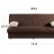 Brown Fabric Contemporary Sleeper Sofa w/Storage