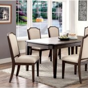 Haylee CM3193T Dining 7Pc Set in Wire-Brushed Brown w/Options