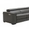 Picasso Power Motion Sectional Sofa in Dark Grey Leather by J&M