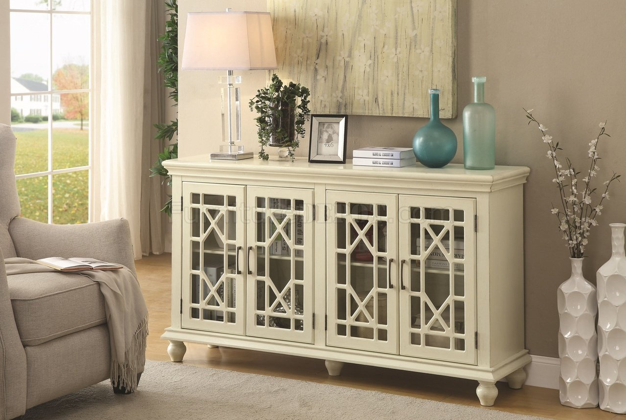 950638 Accent Cabinet in Antique Style White by Coaster - Click Image to Close