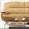 Beige & Brown Two-Tone Leather Modern 405 Sofa by ESF w/Options