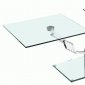8124 Clear Glass Motion Cocktail Table by Chintaly