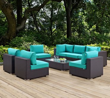 Convene Outdoor Patio Sofa Set 8Pc 2205 Choice of Color - Modway