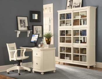 8891 Hanna White Home Office Desk by Coaster w/Options [HEOD-8891-02 Hanna White]