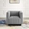 Conjure Accent Chair in Light Gray Velvet by Modway