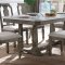Zumala Dining Table Marble Top 73260 in Weathered Oak w/Options