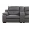 Thompson Power Motion Sofa in Slate Leather by Beverly Hills