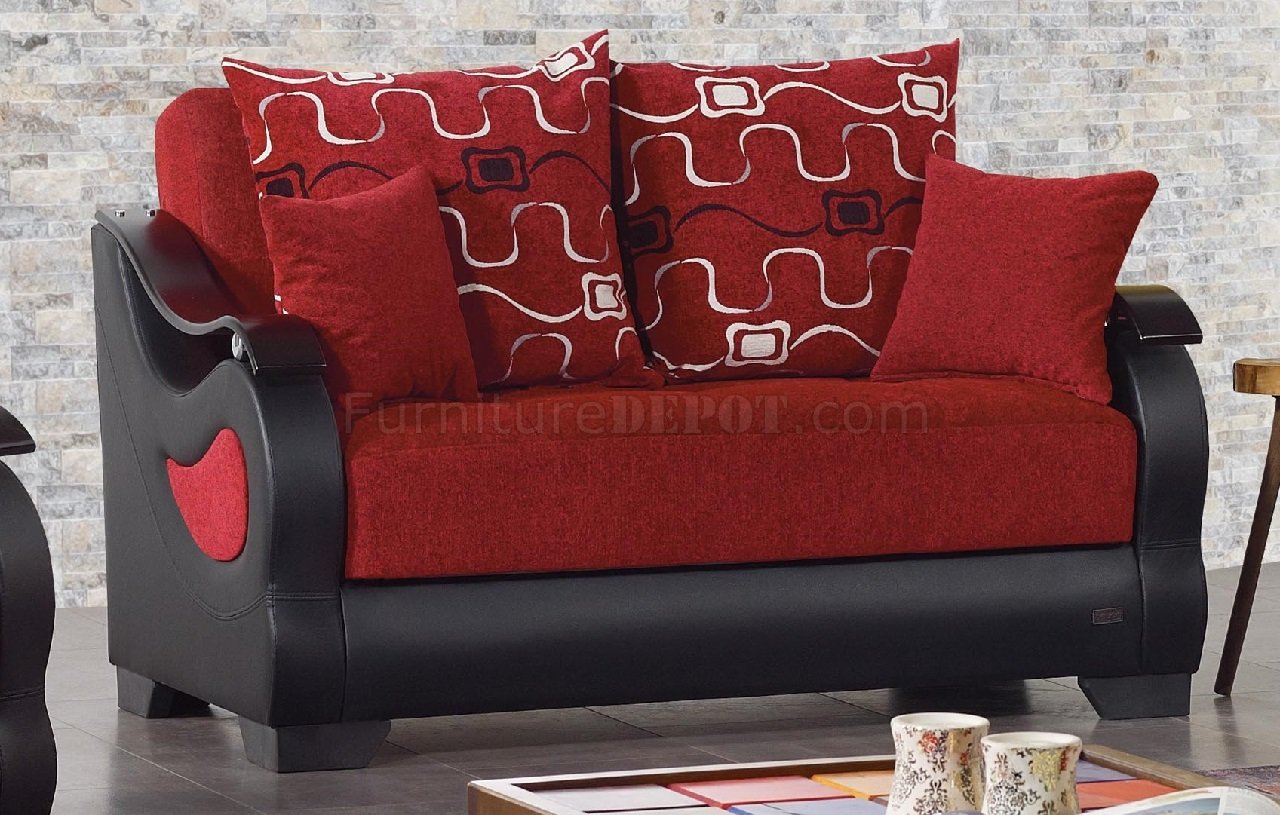 Pittsburgh Sofa Bed In Beige Red By