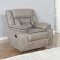 Greer Motion Sofa 651351 Taupe Leatherette by Coaster w/Options