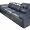 Grafton Sectional Sofa in Dark Blue Leather by VIG