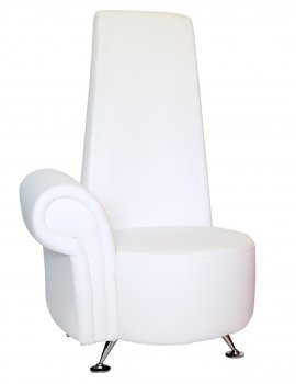 Single Chair in White Leatherette by Whiteline Imports [WLCC-Single White]