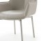 9113 Dining Table in White by ESF w/Optional 1218 Gray Chairs