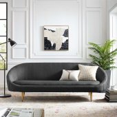 Sublime Sofa in Gray Fabric by Modway