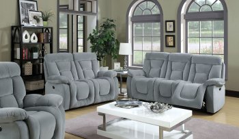 Bloomington CM6129GY Reclining Sofa in Gray Fabric w/Options [FAS-CM6129GY-Bloomington]
