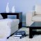 Wheat or Charcoal Fiber Fabric Upholstery Sectional Sofa