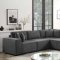 Silvester Modular Sectional Sofa 56870 in Gray Fabric by Acme